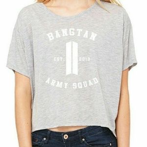 BTS army squad cropped tee